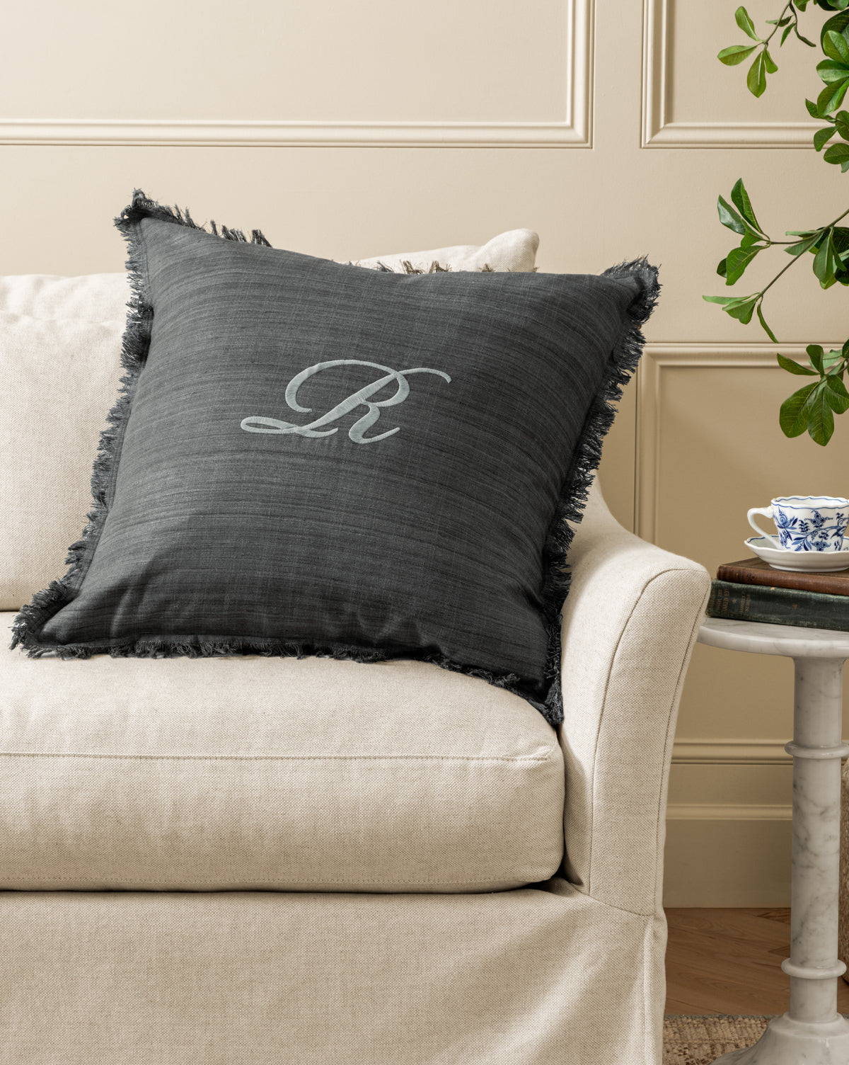 Abbey Silk Fringe Pillow Cover