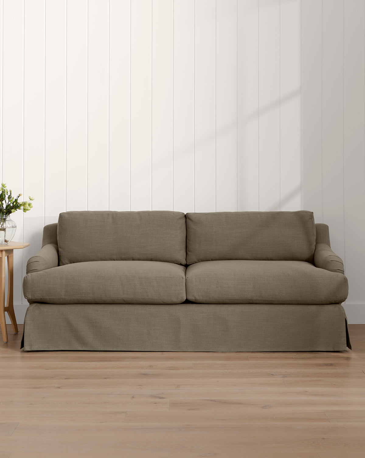 Lucille Skirted English Roll Arm Sofa