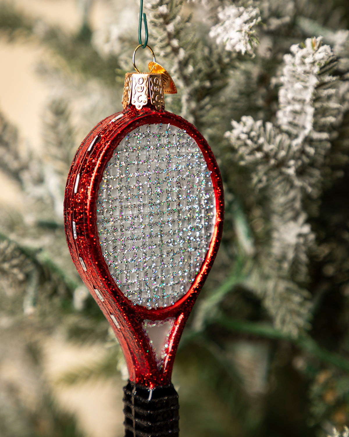 Red Tennis Racquet Ornament