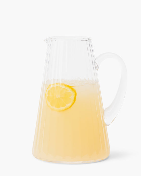 Adonis Ribbed Glass Pitcher