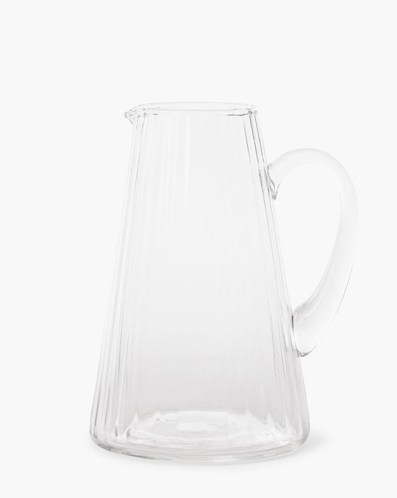 Adonis Ribbed Glass Pitcher