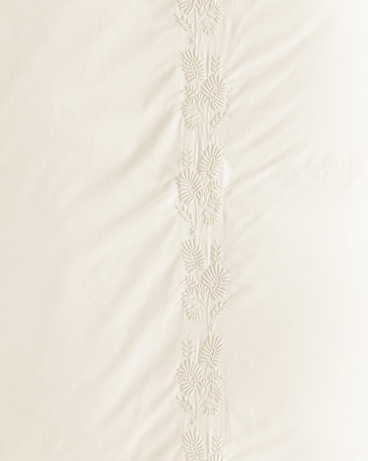 Bianca Organic Percale Embroidered Duvet Cover