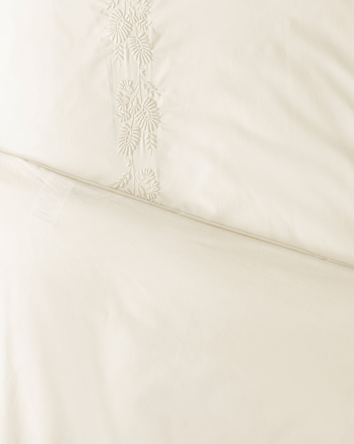 Bianca Organic Percale Embroidered Duvet Cover