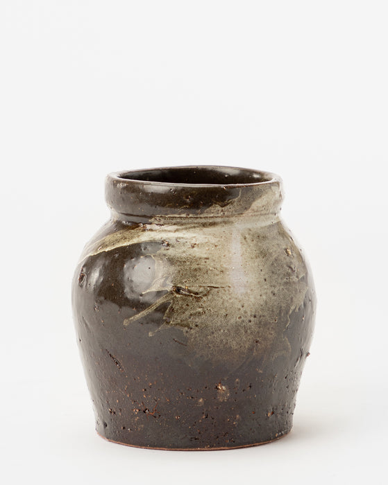 Dark Glazed Ceramic Vase