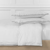 white bedding sets, white queen bed set, white king bed set, cotton bedding, duvet set, how to style a bed 