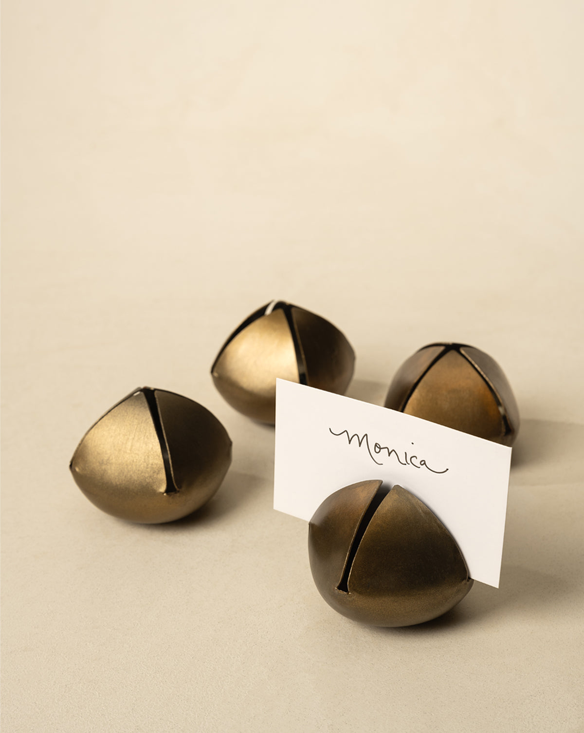 Gold ball place card holders discount