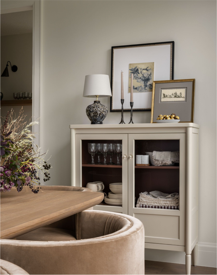 The Highgate Cabinet in a room with other decor
