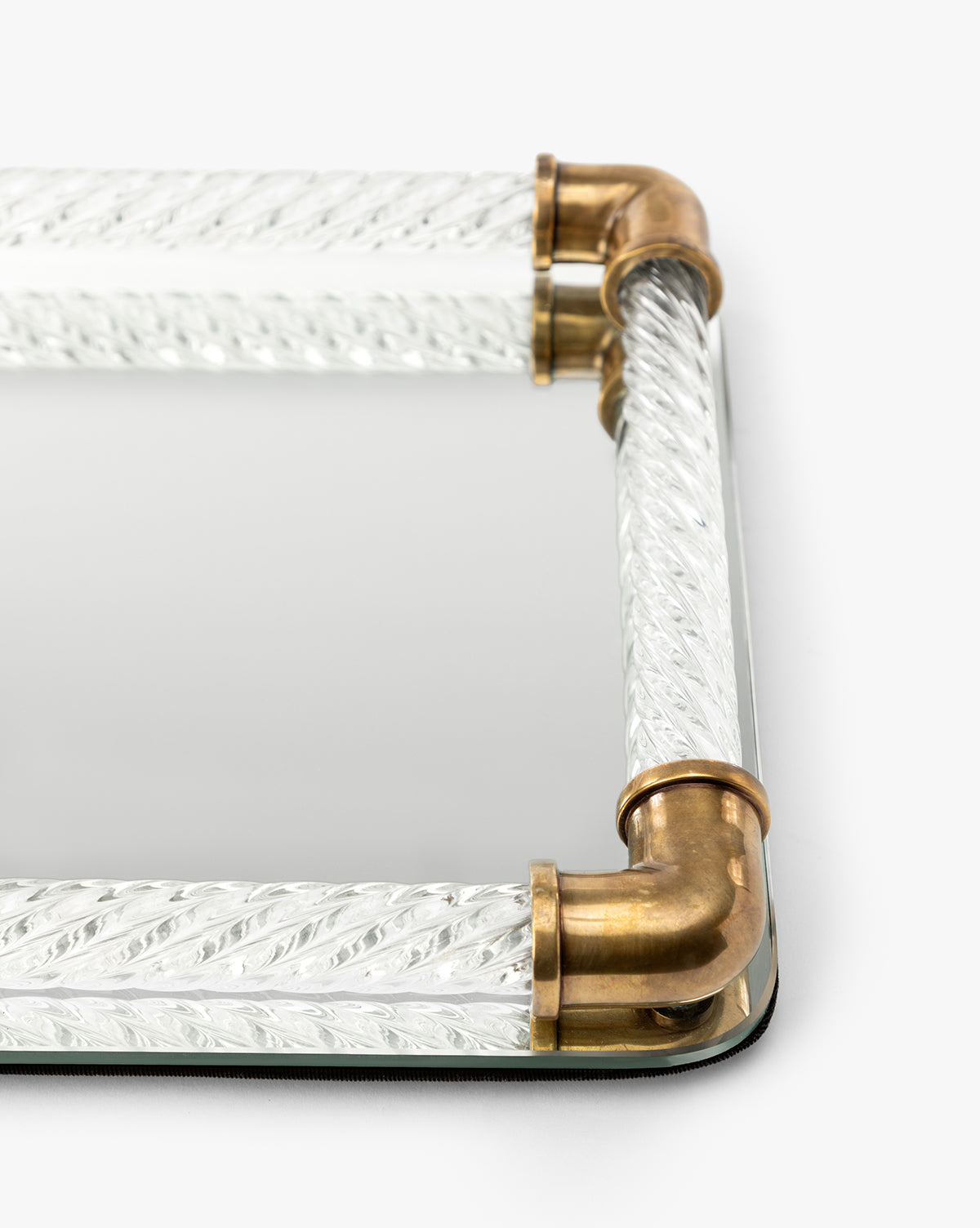 Rhodes Brass & Glass Tray