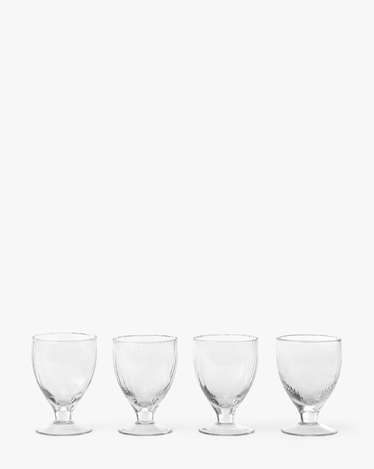 Ribbed Wine Glasses (Set of 4)