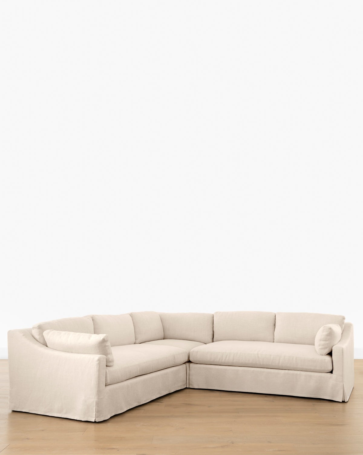 Rowan Slipcovered 3-Piece L Shaped Sectional