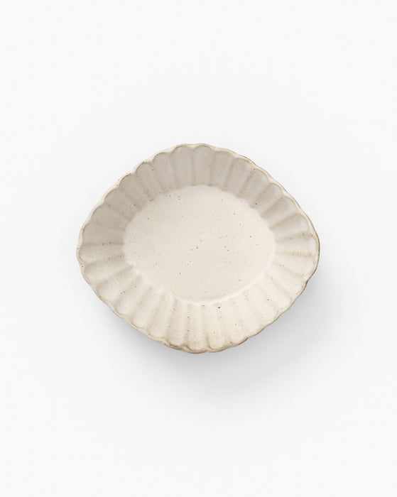 Scalloped Stoneware Dish