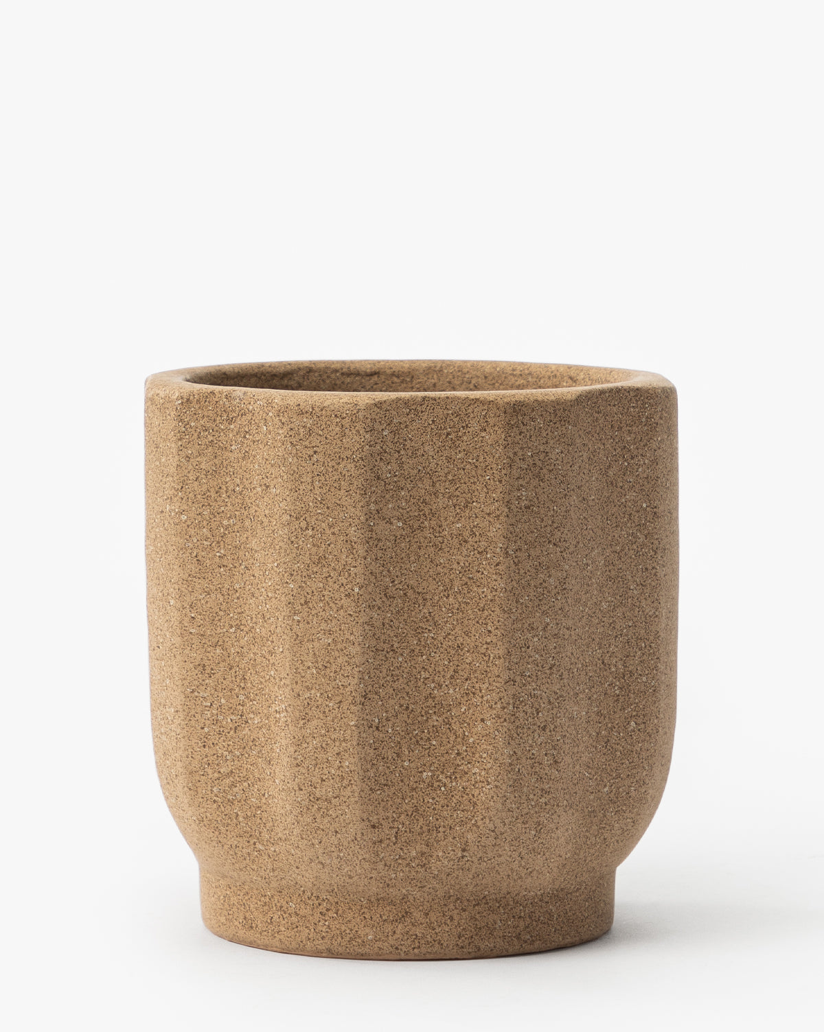 Medium Trella Planter, approx. 8” Dia. x 9” H, distressed white terracotta, standalone image, from McGee & Co.