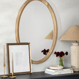 Reta Oval Wood Mirror