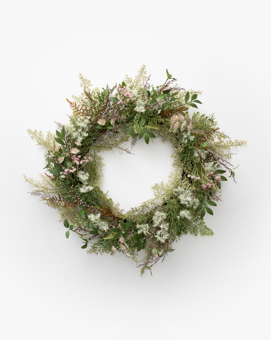 myrtle wreath, faux wreath