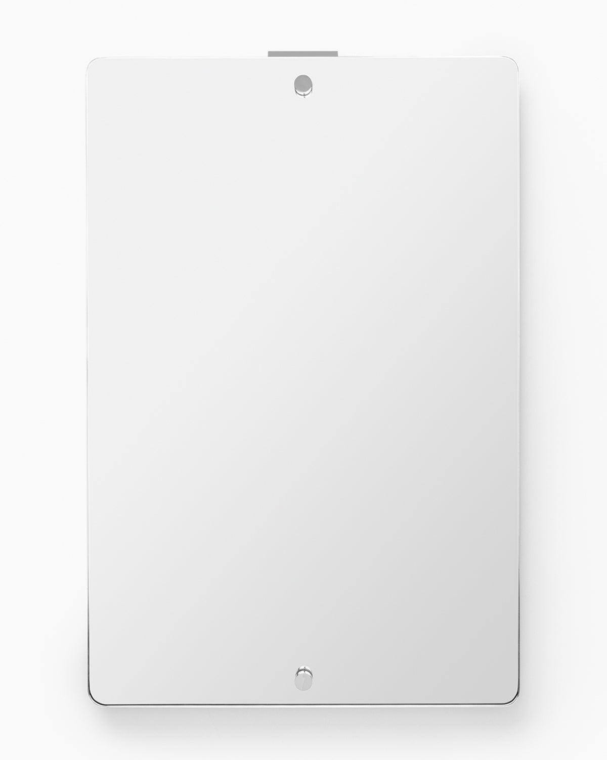 The Jacob Rectangular Mirror features a sleek design with rounded corners and two small holes near the top and bottom, making it ideal for entryways, by McGee & Co. Shown against a plain white background.