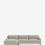 Lucille English Roll Arm Chaise Sectional