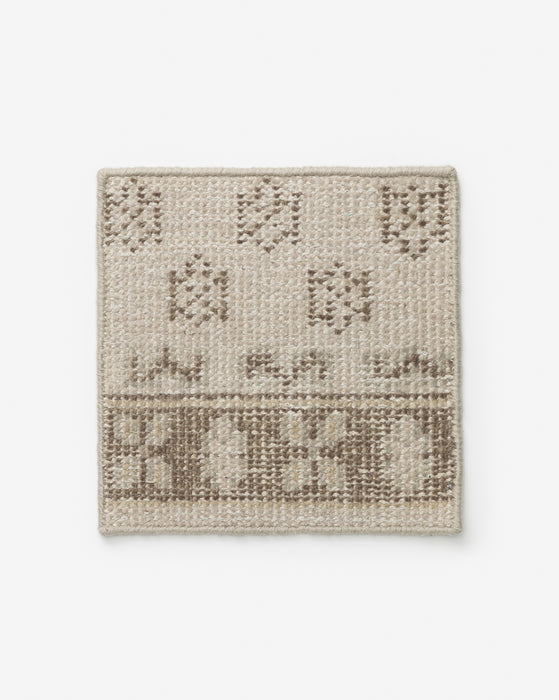 Anya Neutral Hand-Knotted Wool Rug Swatch