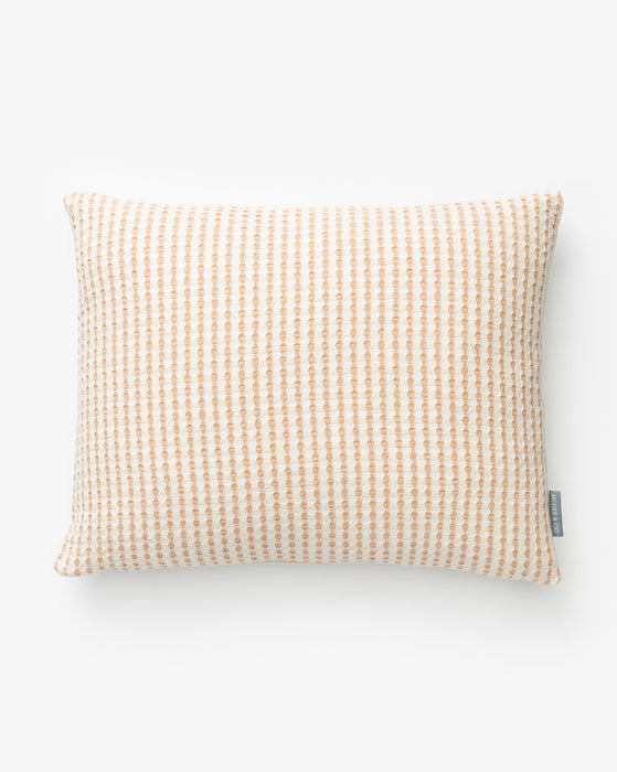 Vintage Orange Waffle Check Pillow Cover No. 2