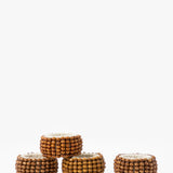 Wooden Bead Napkin Rings (Set of 4)