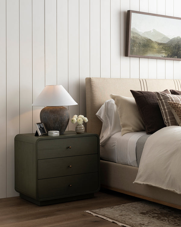 green nightstand, modern nightstand