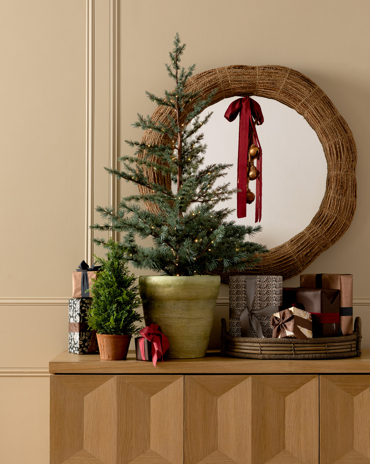 17" Cypress Faux Potted Tree