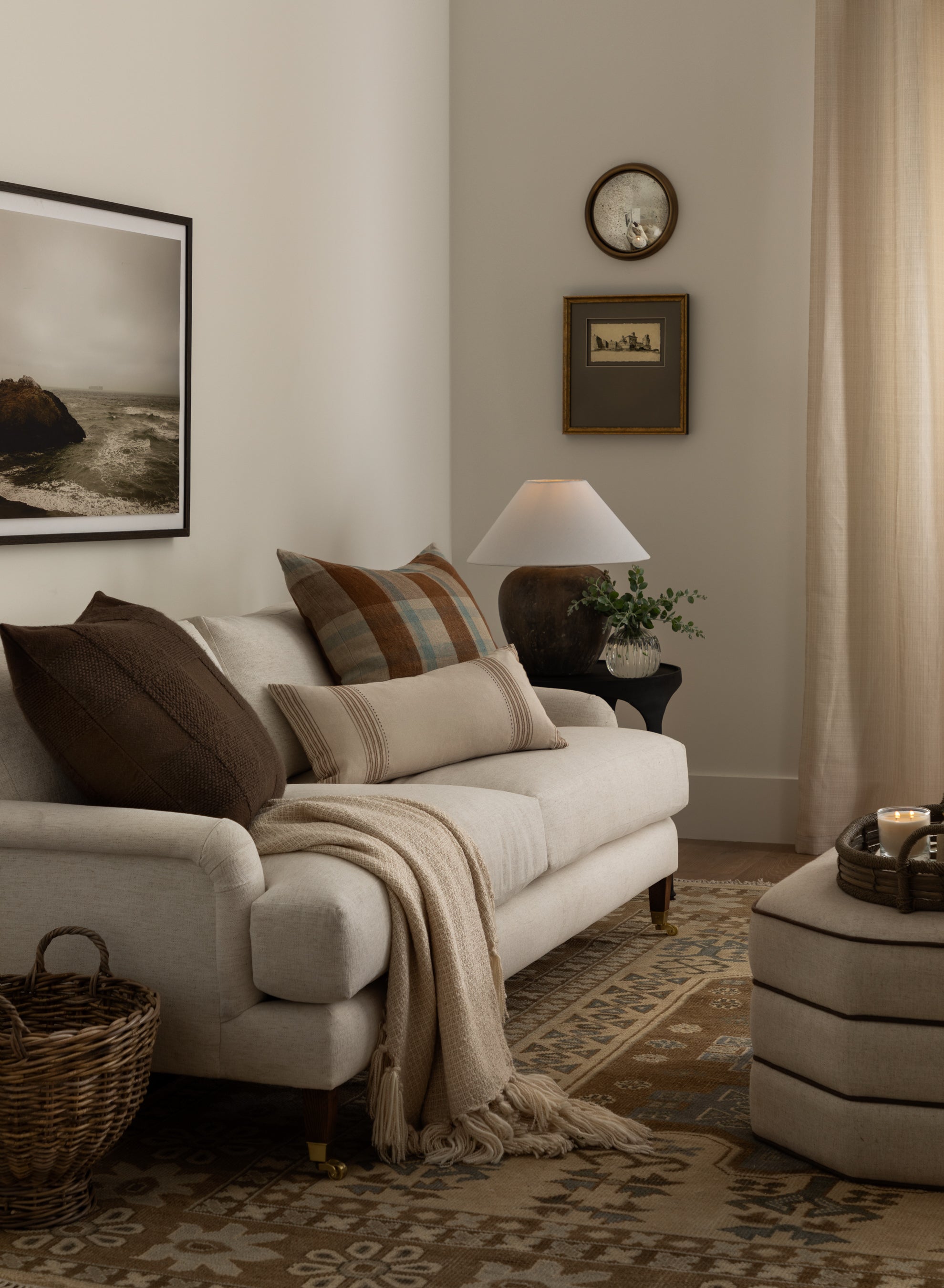 Lucille English Roll Arm Sofa (78" - 90.5")
