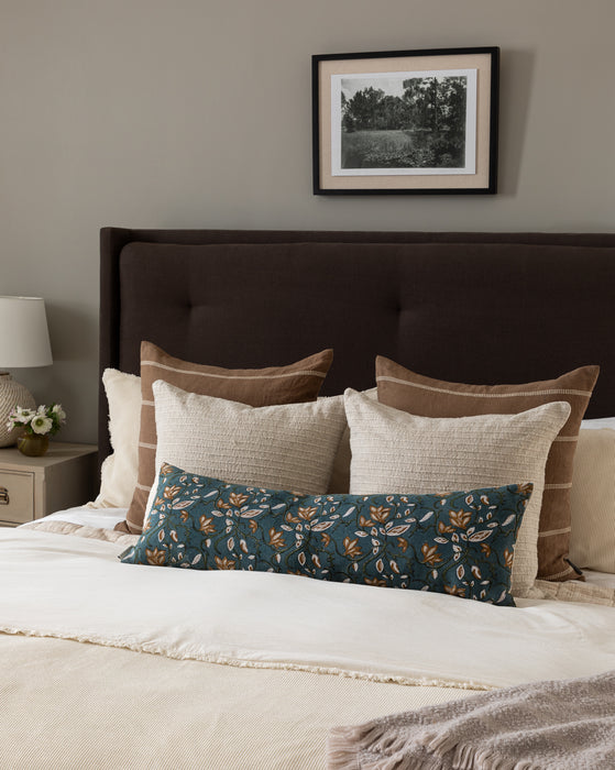 Teal pillows sales for bed