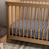 Wilbur Blue Gingham Crib Sheet