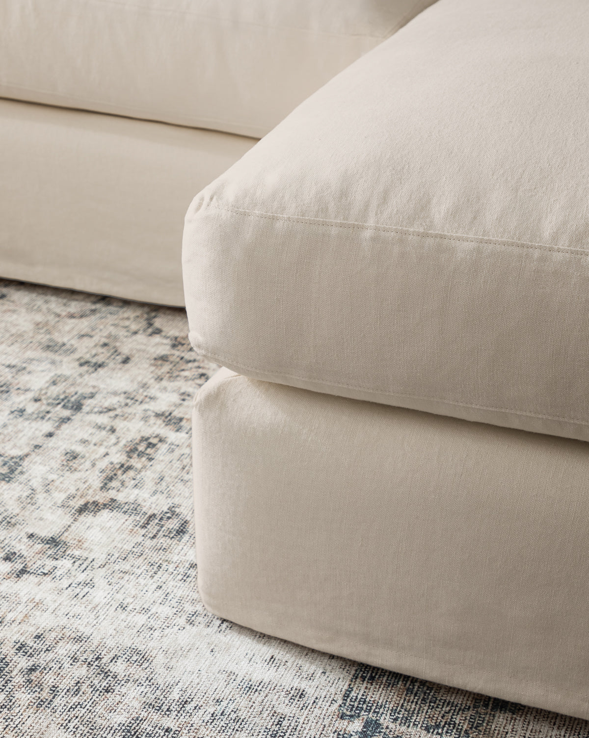 Macy Slipcover Chaise Sectional 101"