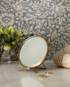 Antique Brass Folding Mirror