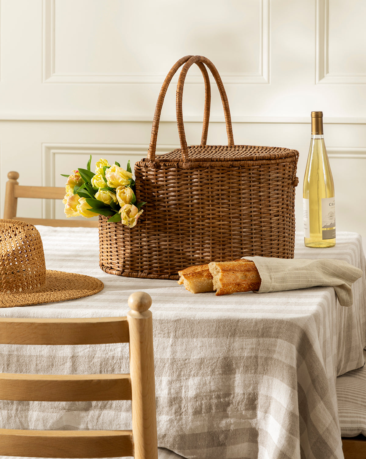Rattan Wicker Picnic Basket