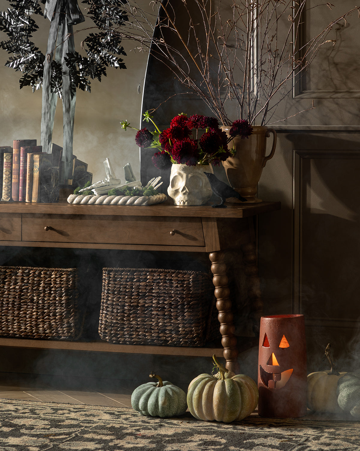 Muted Green Faux Pumpkin
