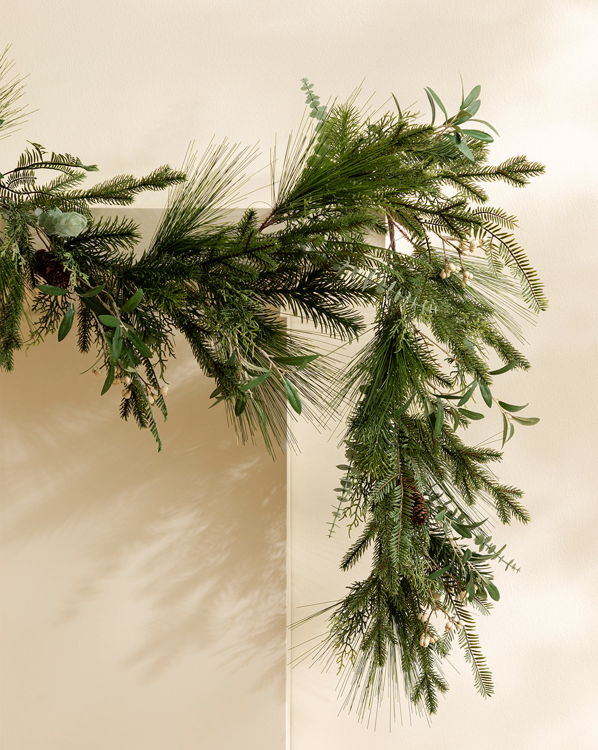 6' Pinecone & Berries Faux Garland