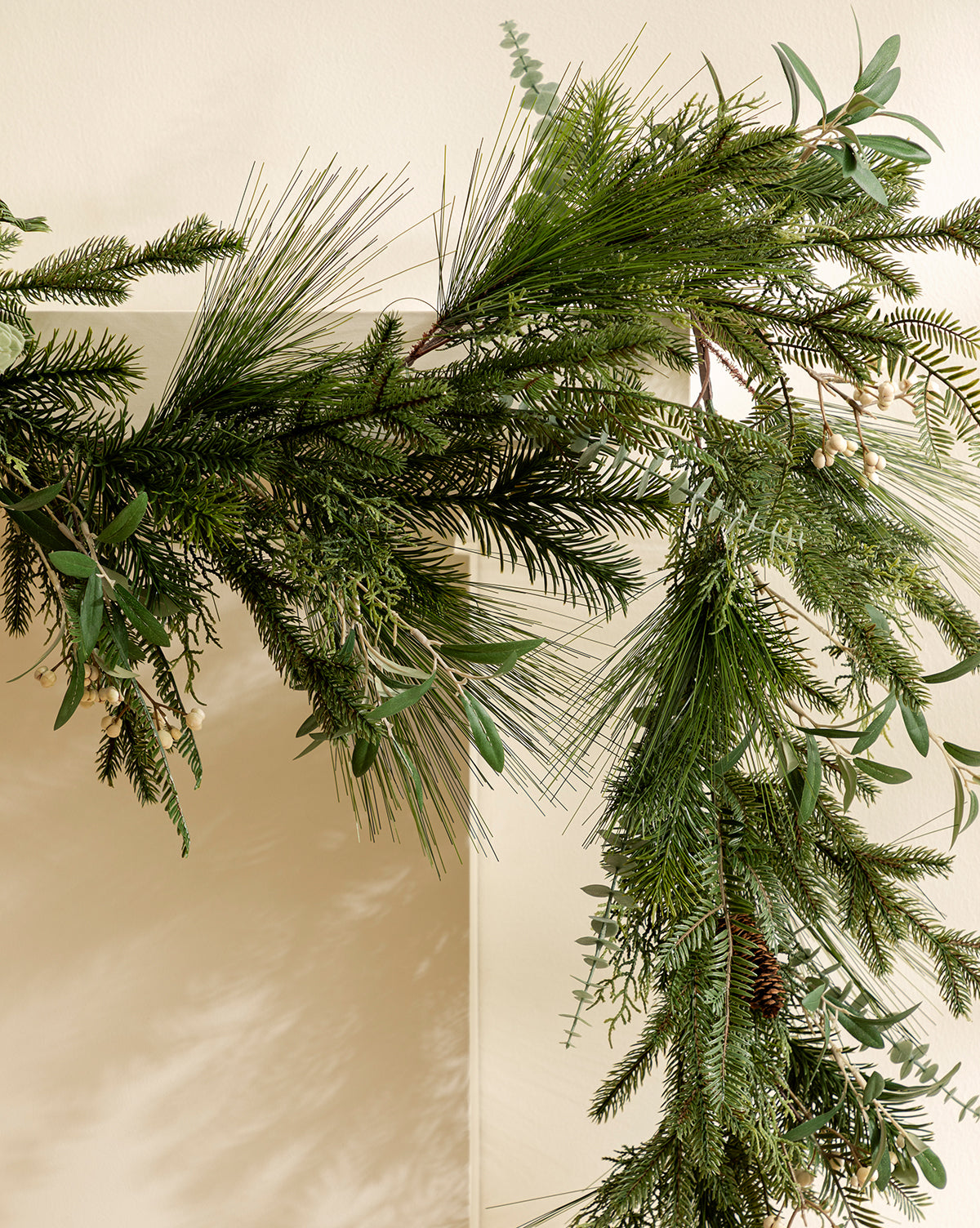 6' Pinecone & Berries Faux Garland