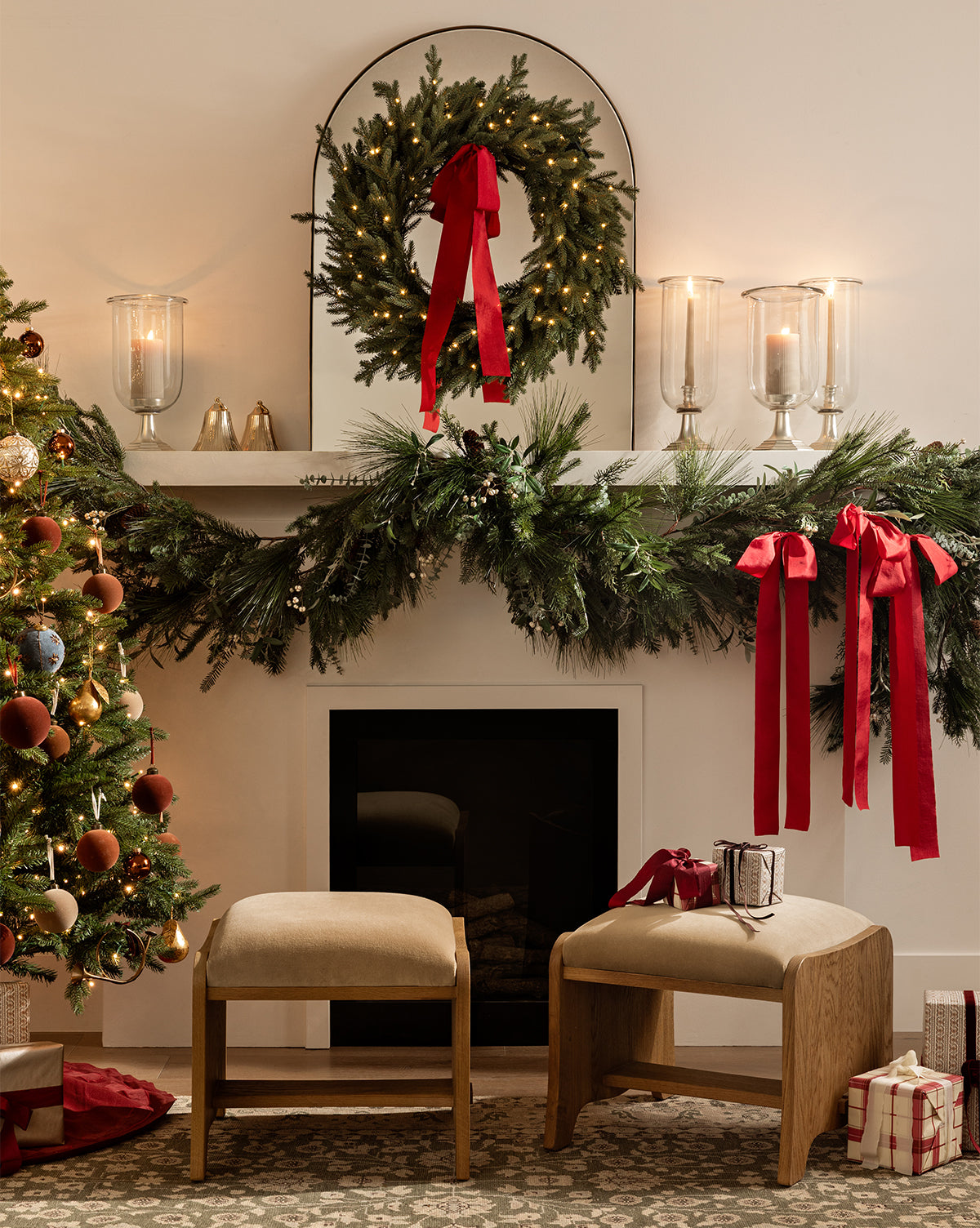 6' Pinecone & Berries Faux Garland