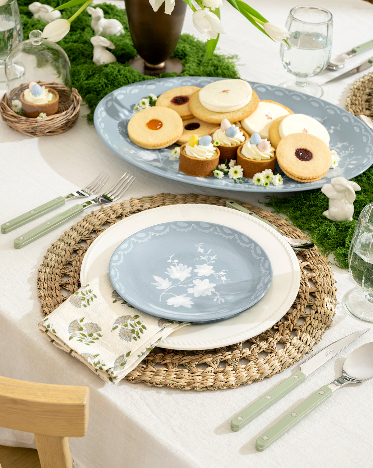 Meadowlark Hand-Painted Dessert Plates (Set of 4)