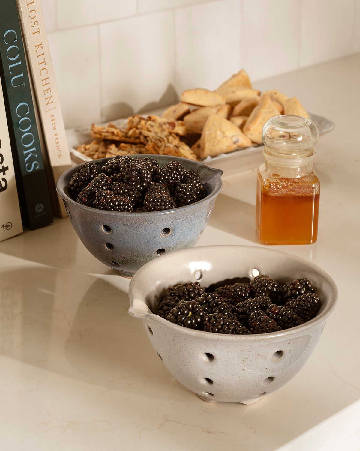 Glazed Stoneware Berry Bowls (Set of 2)