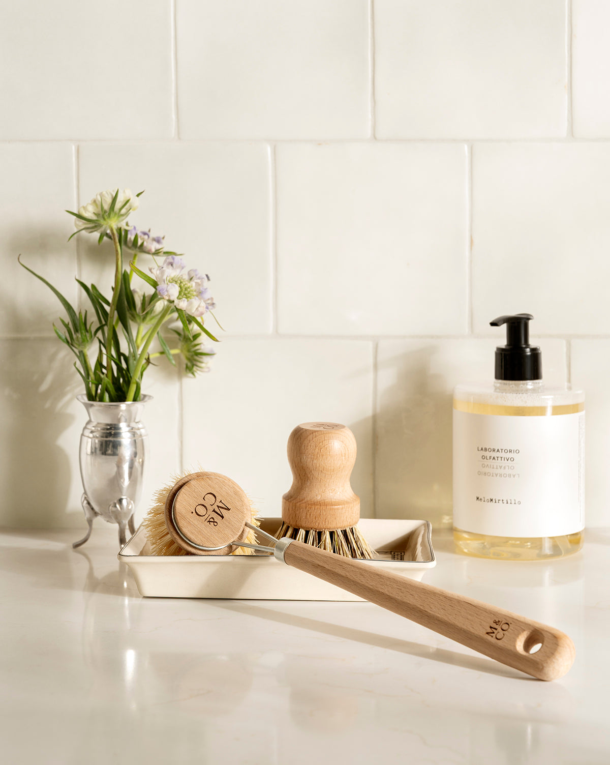 McGee & Co. Wood Handled Scrub Brush