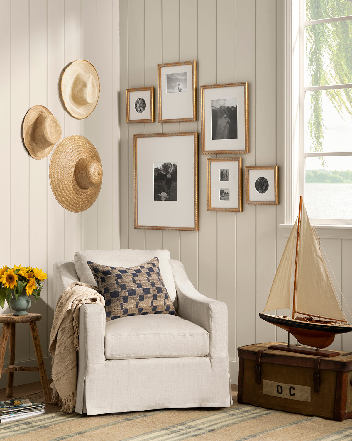 Rowan Slipcovered Swivel Armchair