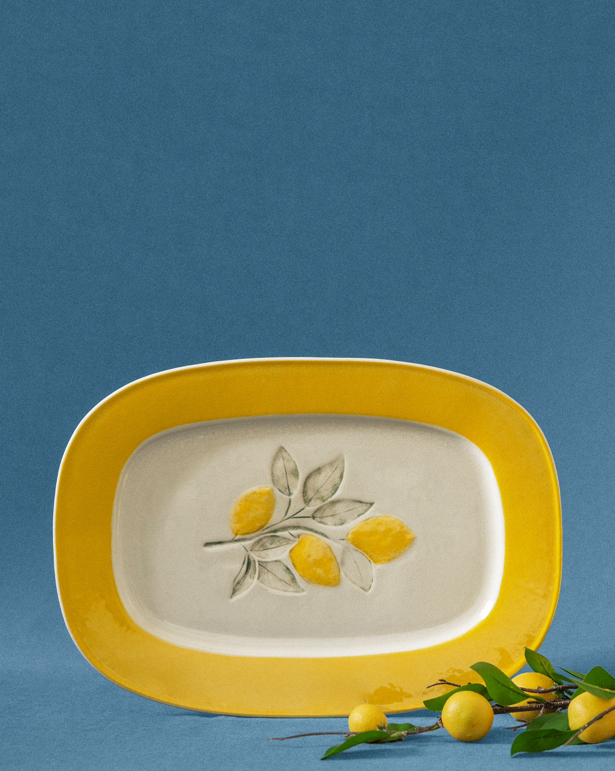 Lemons Stoneware Plate