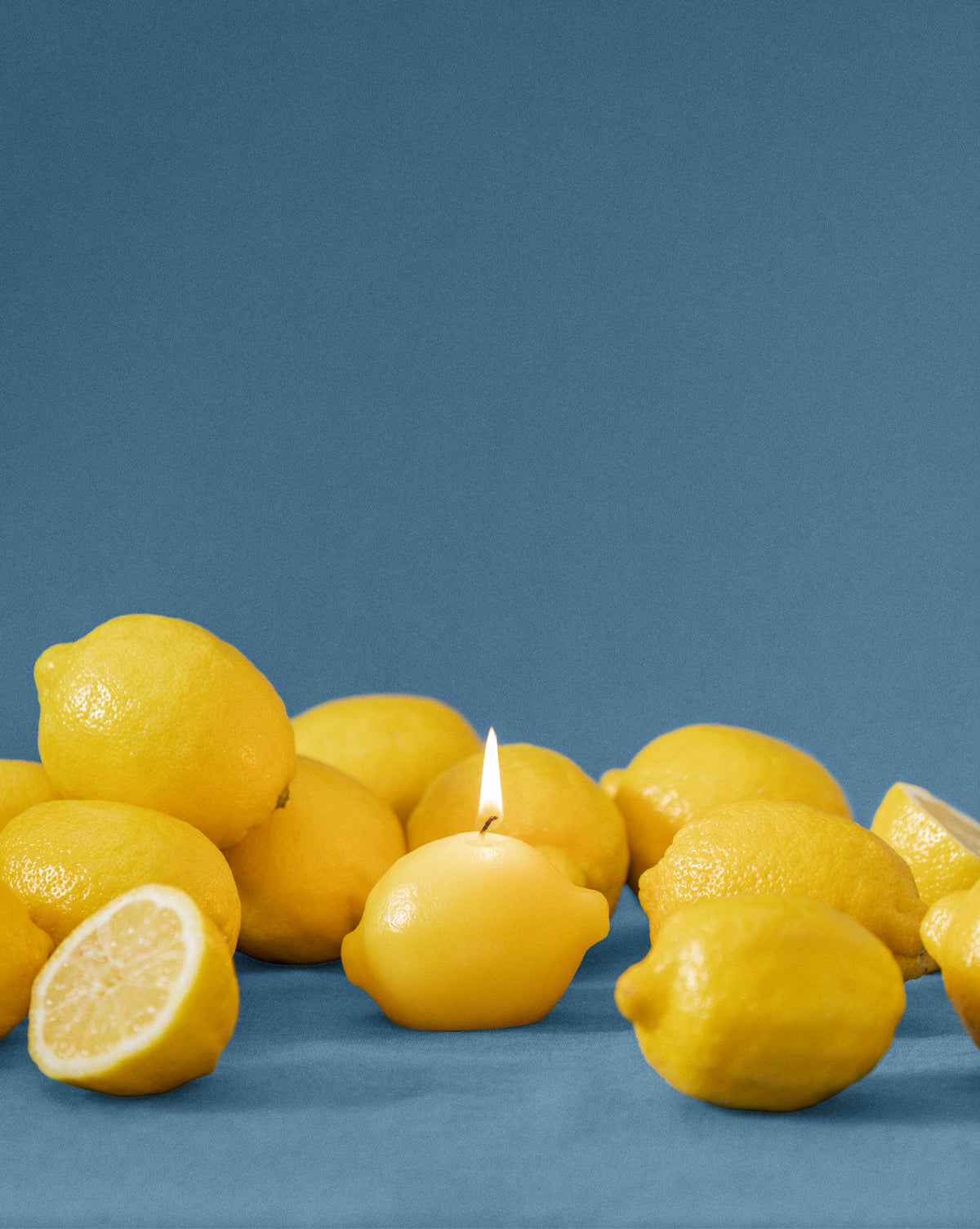 Lemon Shaped Unscented Candle