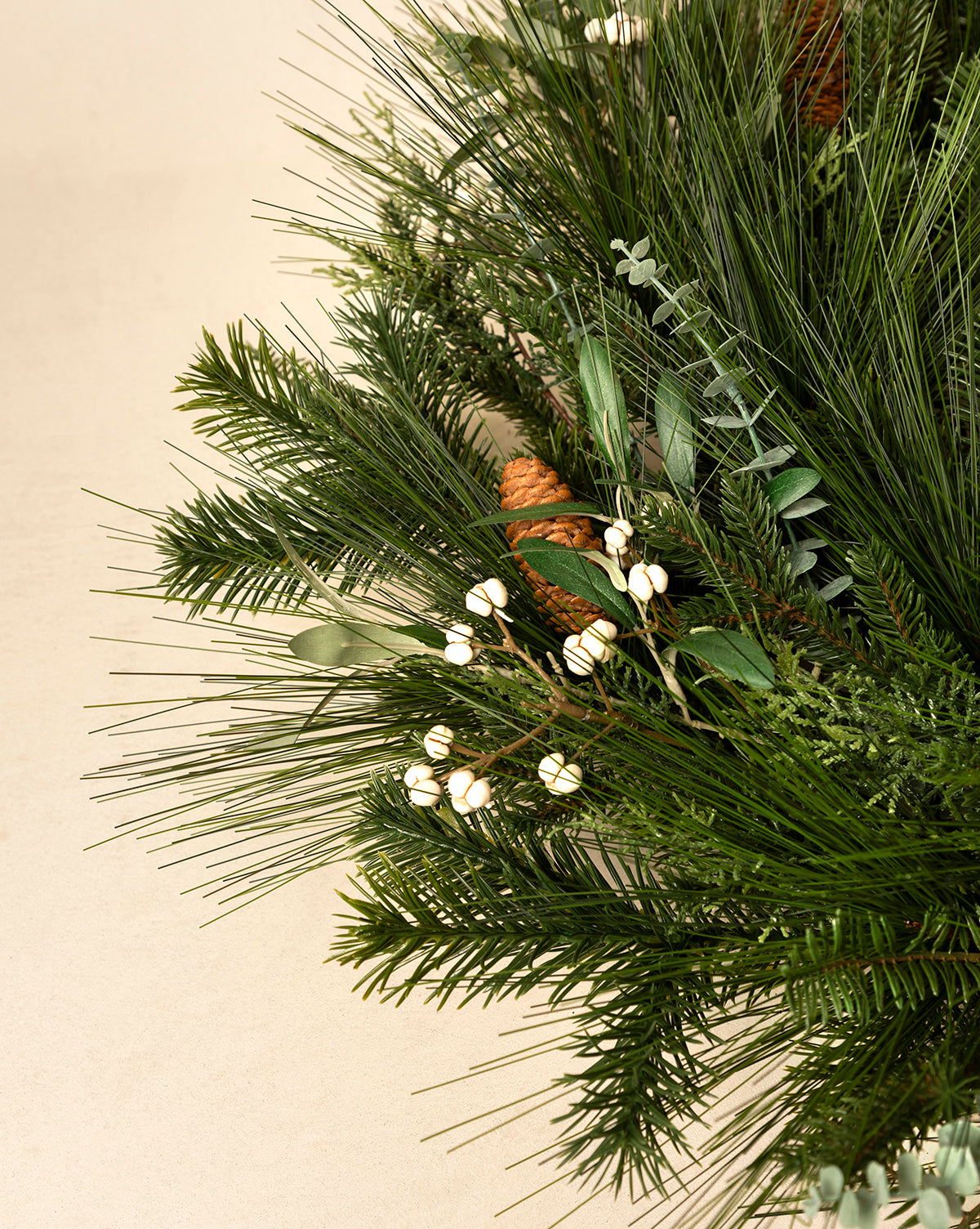 24" Pinecone & Berries Faux Wreath