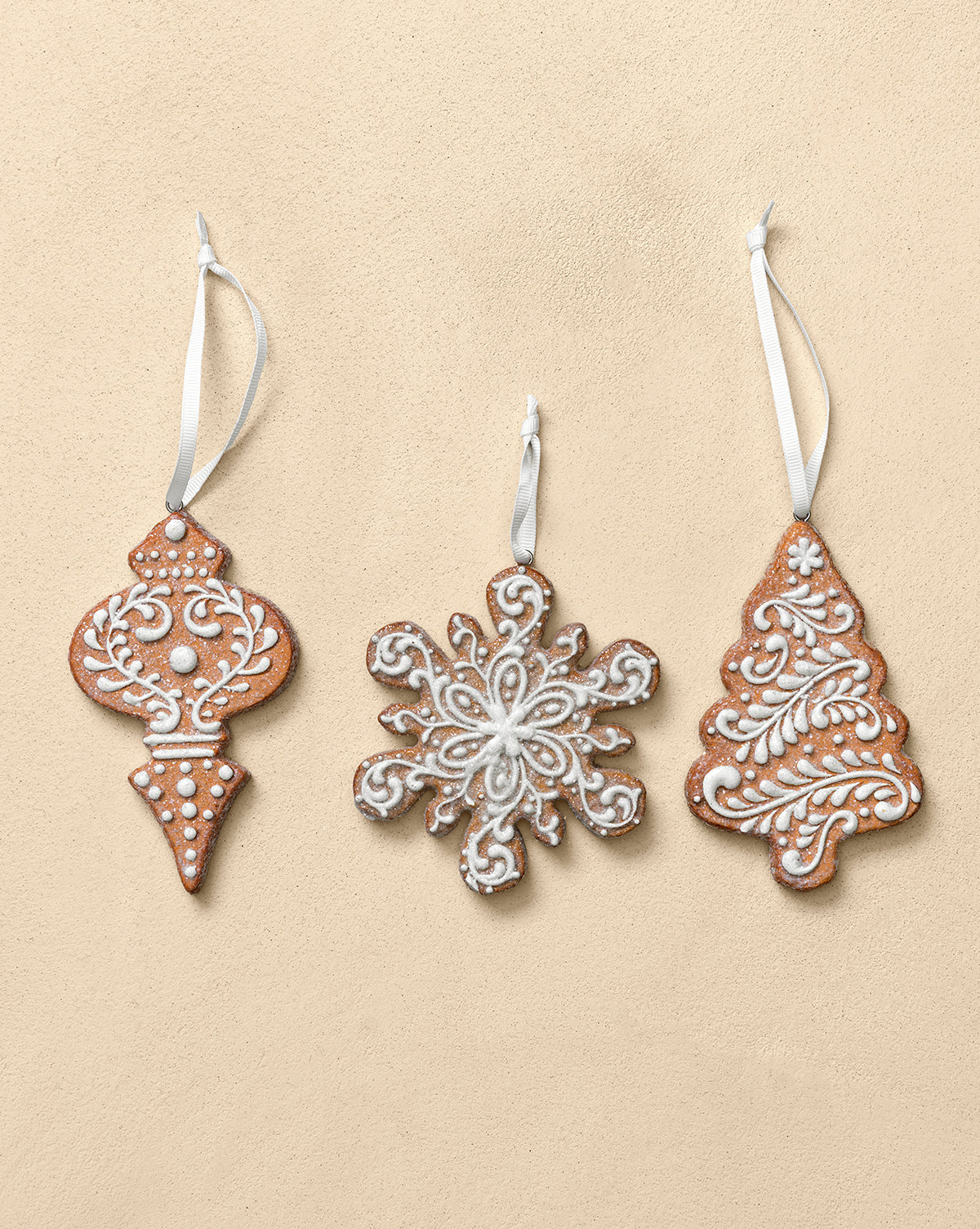 Gingerbread Cookie Ornaments (Set of 3)