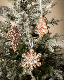 Gingerbread Cookie Ornaments (Set of 3)