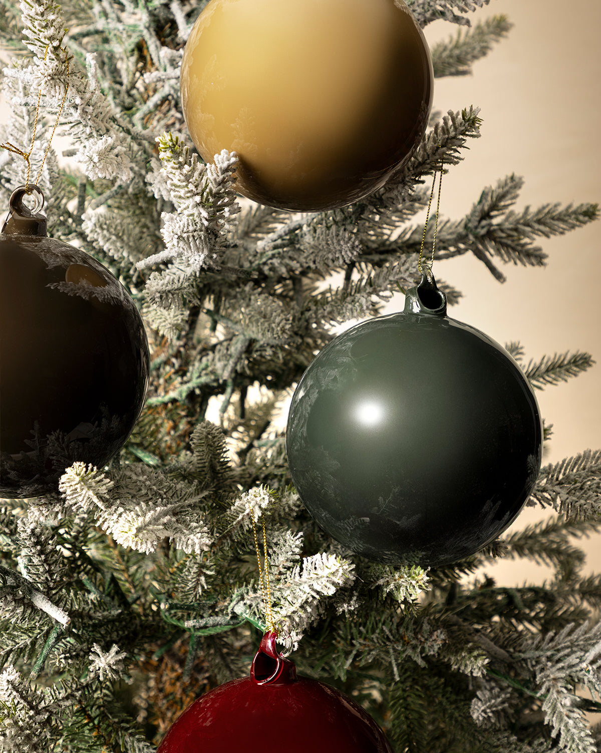 5" High Gloss Glass Baubles (Set of 4)