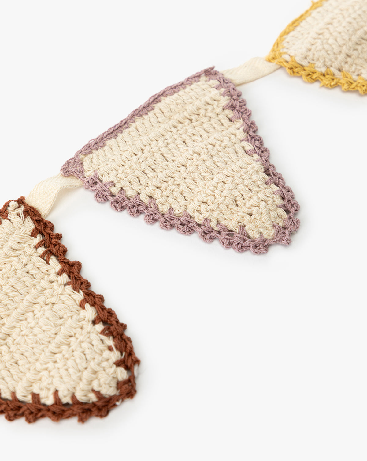 6' Cotton Crocheted Pennant Garland