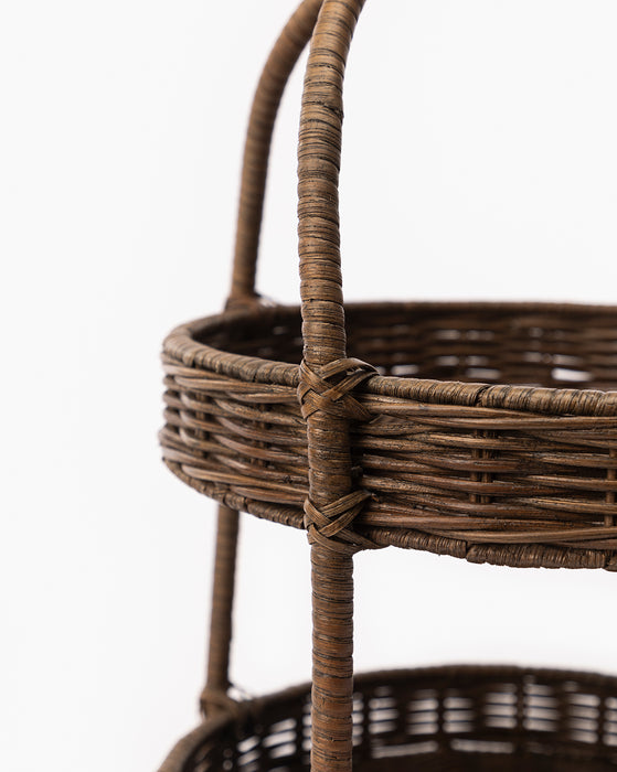 Aneesa Two-Tiered Wicker Tray
