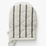 Black Striped Oven Mitt