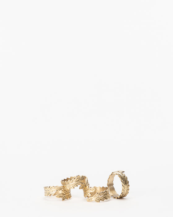 Botanical Brass Napkin Ring (Set of 4)