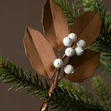 Bronze Leaf Clip Ornament (Set of 2)